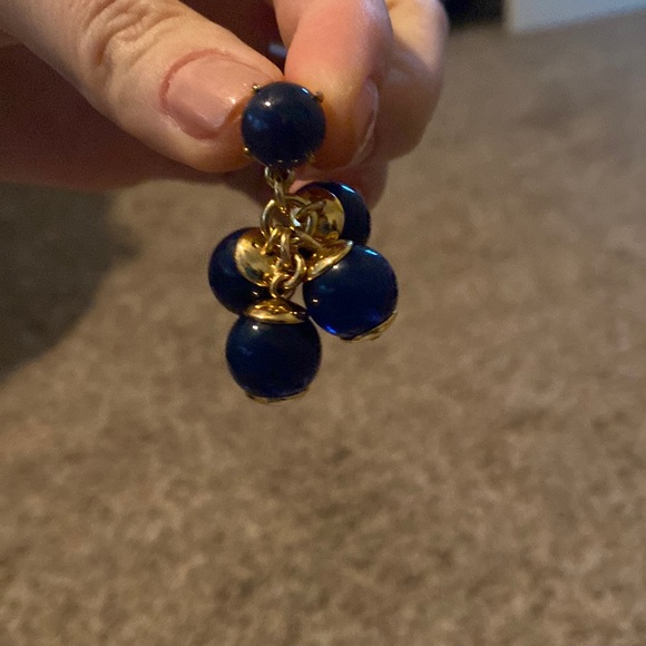J Crew earrings - navy blue - Picture 2 of 2